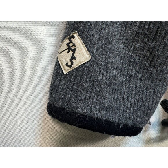 EMS Womens Wool Blend Pullover Sweater Knit Long Sleeve Sz M Gray 1/4 Zip - Picture 10 of 12